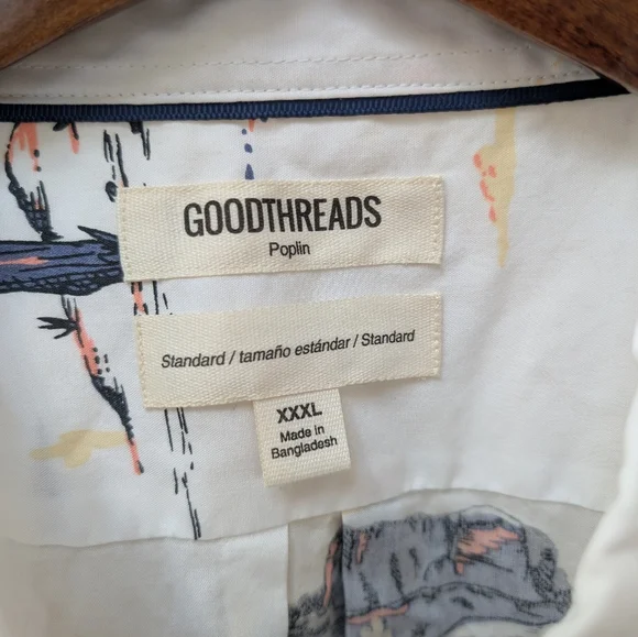 NWT Goodthreads Dessert Print Short Sleeve Button Up Shirt. Size XXXL - Picture 3 of 5